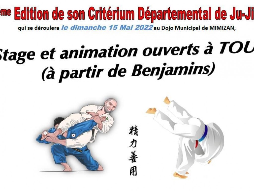 Image de l'actu '14 ème Édition du Critérium Départemental Jujitsu de MIMIZAN ce week-end !!'