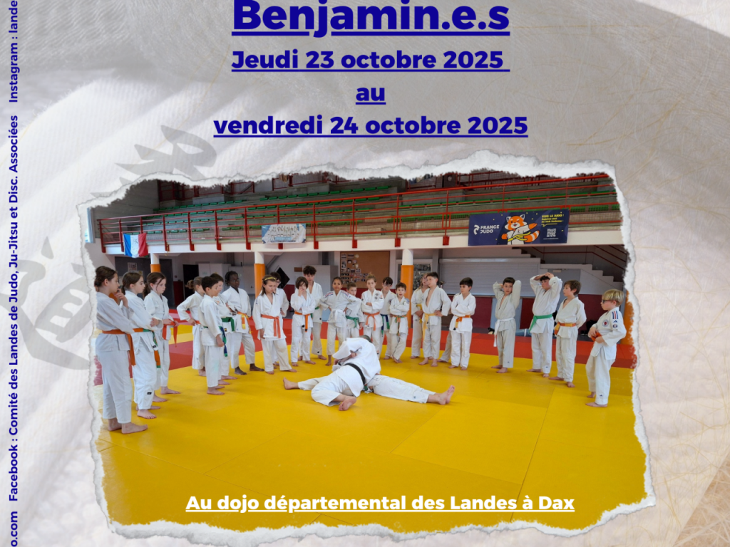 Image de l'actu 'Stage Sportif Benjamins 23 et 24 octobre 2025'