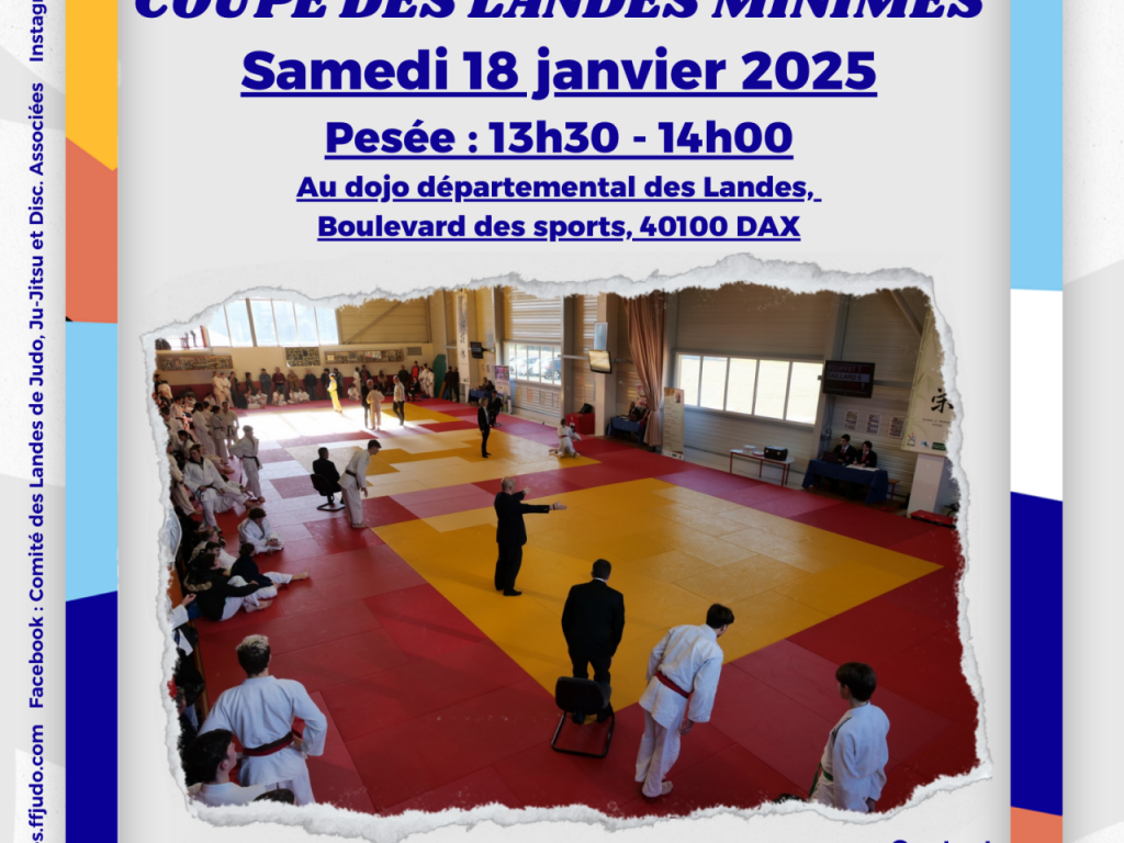 Image de l'actu 'Samedi 18 janvier 2025 : Coupe des Landes minimes et Championnat des Landes Cadet.te.s 1ère div'