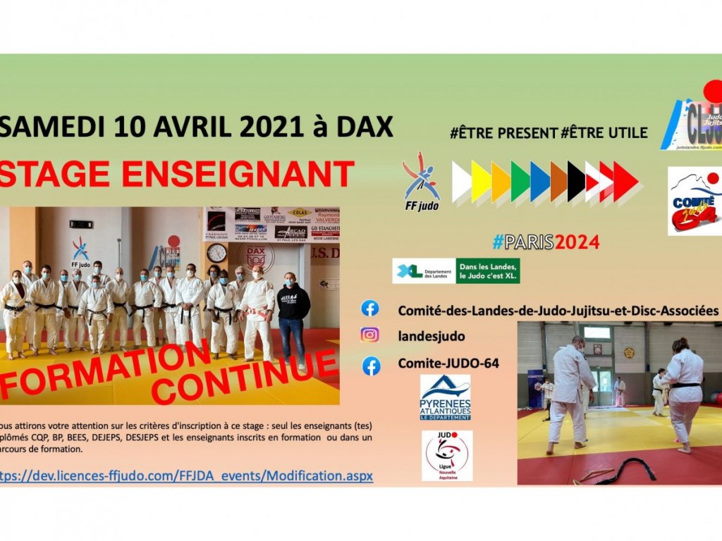 Image de l'actu 'STAGE ENSEIGNANT #CLJJ FORMATION CONTINUE DES ENSEIGNANTS ENSEIGNANTES - Le 10 AVRIL 2021'