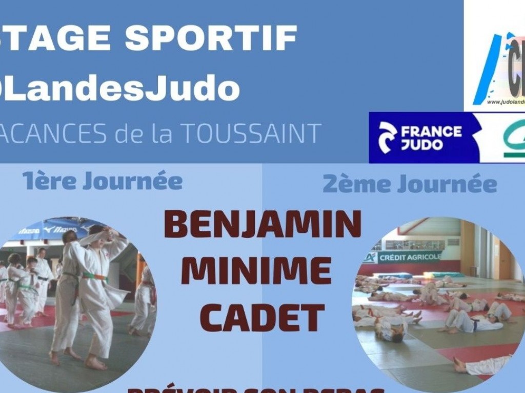 Image de l'actu 'STAGE SPORTIF @LandesJudo Benjamins, Minimes, Cadets'